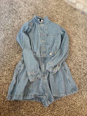 Denim Long Sleeve Romper